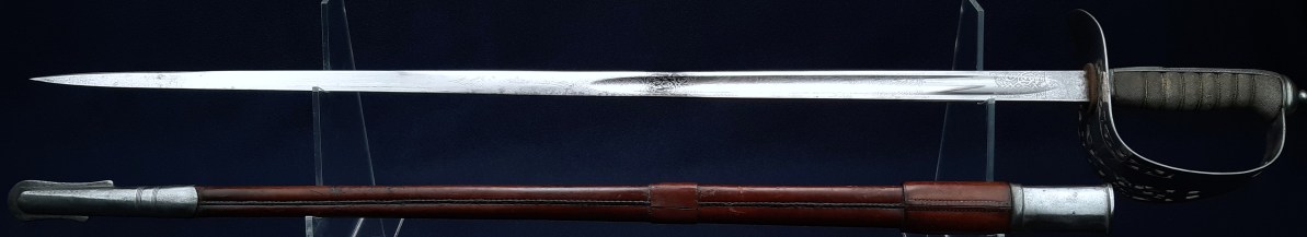 British 1895 Pattern Infantry Officers Sword with Pre Regulation Field Scabbard 07